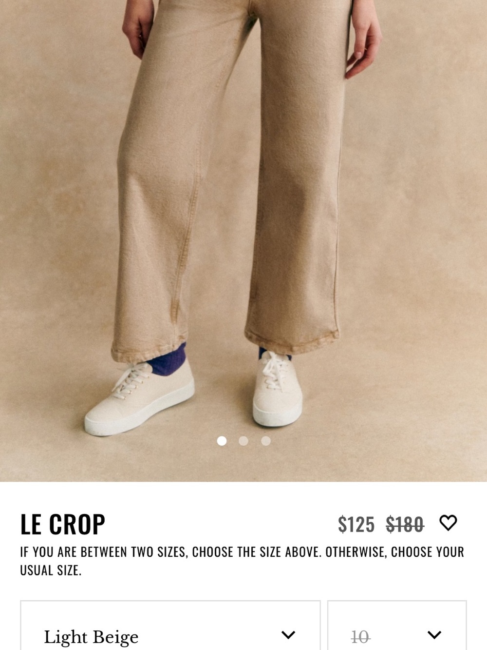 Sezane Le Crop Light Beige